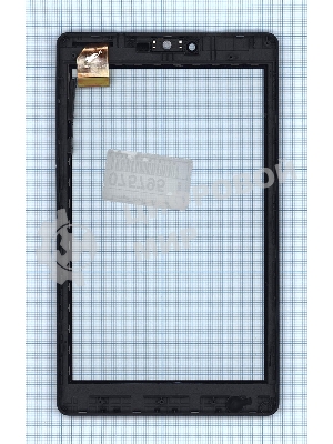 Сенсорное стекло (тачскрин) для Irbis TZ730, черное с рамкой