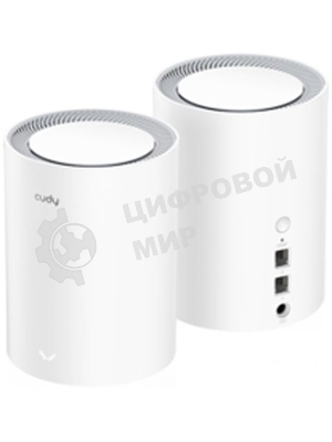 Бесшовный Mesh роутер Cudy M1800 (M1800 2-PACK) AX1800 10/100/1000BASE-TX/Wi-Fi белый (упак.:2шт)