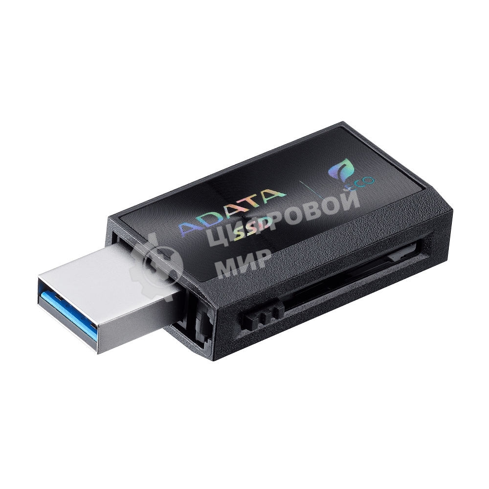 Внешний SSD ADATA SC730, 1TB, USB 3.2 Gen 2 Type-A/Type-C, R/W 600/600, черный