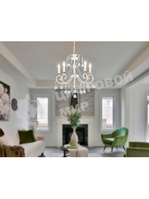 Светильник Ambrella light TR4916/5 WH/GD белый/золото E14/5 max 40W D550*860