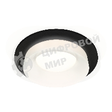 Комплект встраиваемого светильника Ambrella light XC7622044 SBK/FR черный песок/белый матовый MR16 GU5.3 (C7622, N7165)