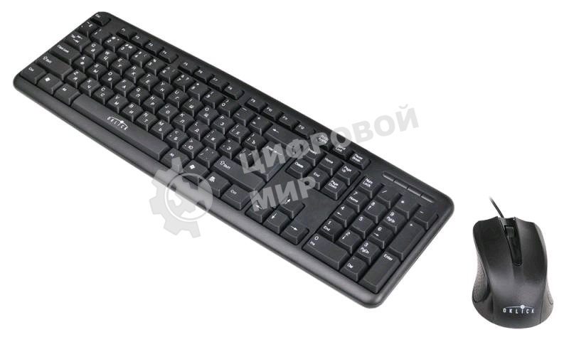Комплект клавиатура + мышь Oklick 600M черный USB