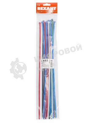 Хомут-стяжкa нeйлонoвая Rexant 400x4,8 мм, цветная, упаковка 25 шт.