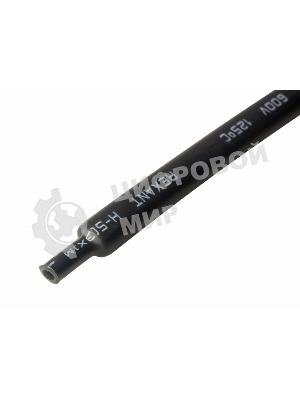 Трубка термоусадочная Rexant 18.0/6.0 1м с клеев. подсл. черный