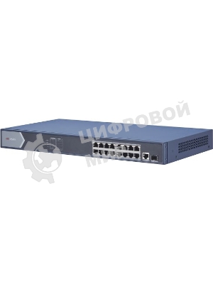Коммутатор Hikvision DS-3E0518P-E/M, 16×1 Гбит/с PoE + 1×1 Гбит/с RJ45 + 1×1 Гбит/с SFP, неуправляемый
