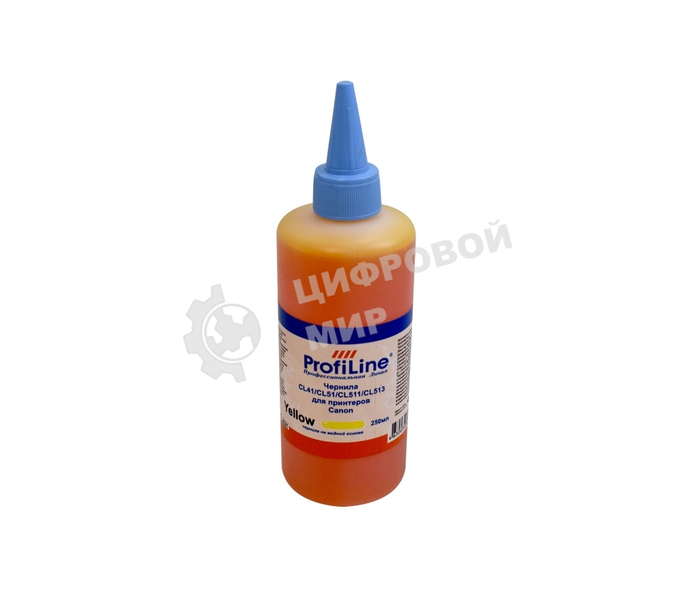 Чернила PL-CL 41/CL 51/CL 513 для принтеров Canon Pixma MP450/PM170/PM150/iP6220D/iP6210D/iP2200/iP1600/iP1800 Yellow 250 мл ProfiLine