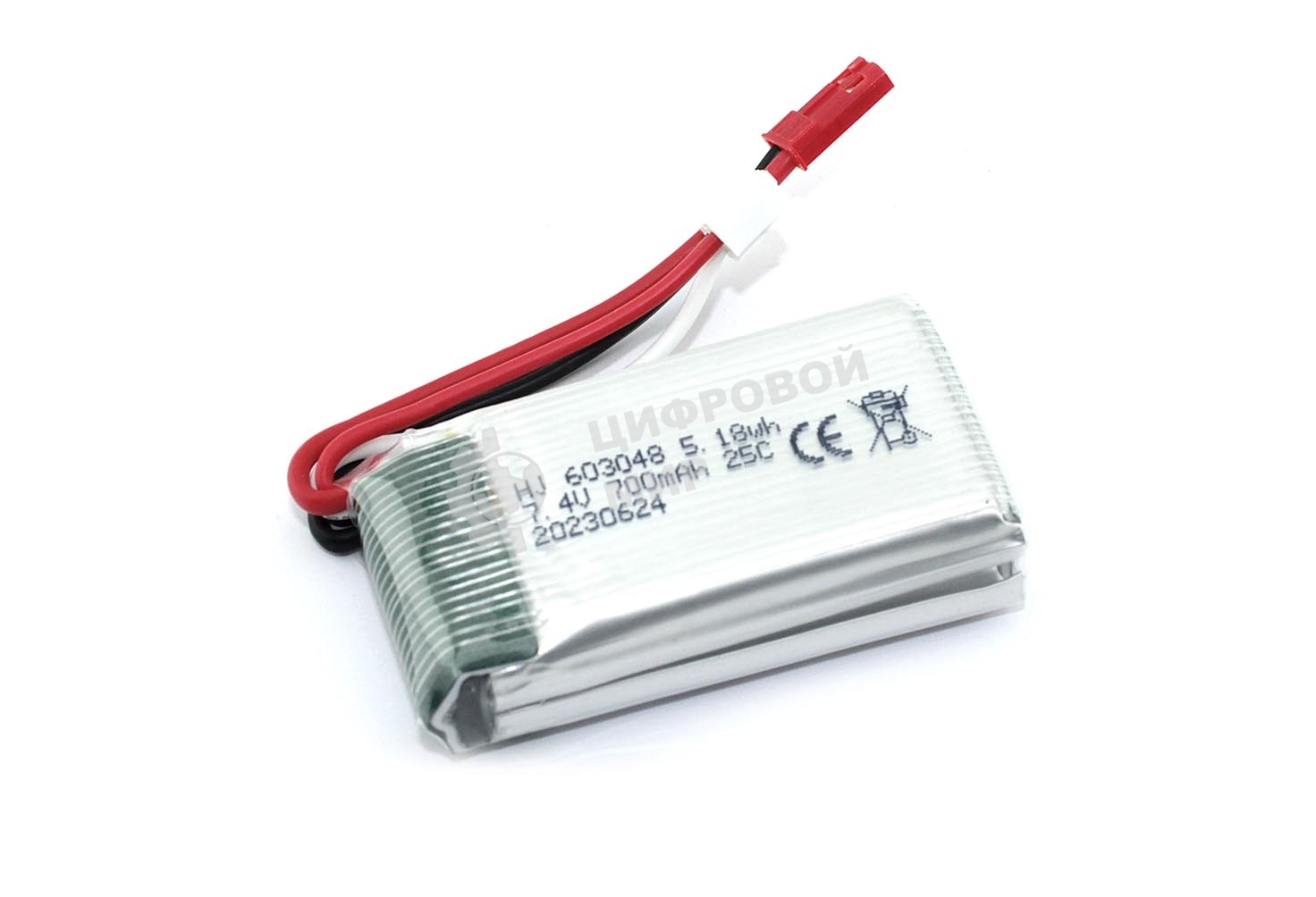 Портативный аккумулятор Li-Pol 7.4V 603048 700mAh JST