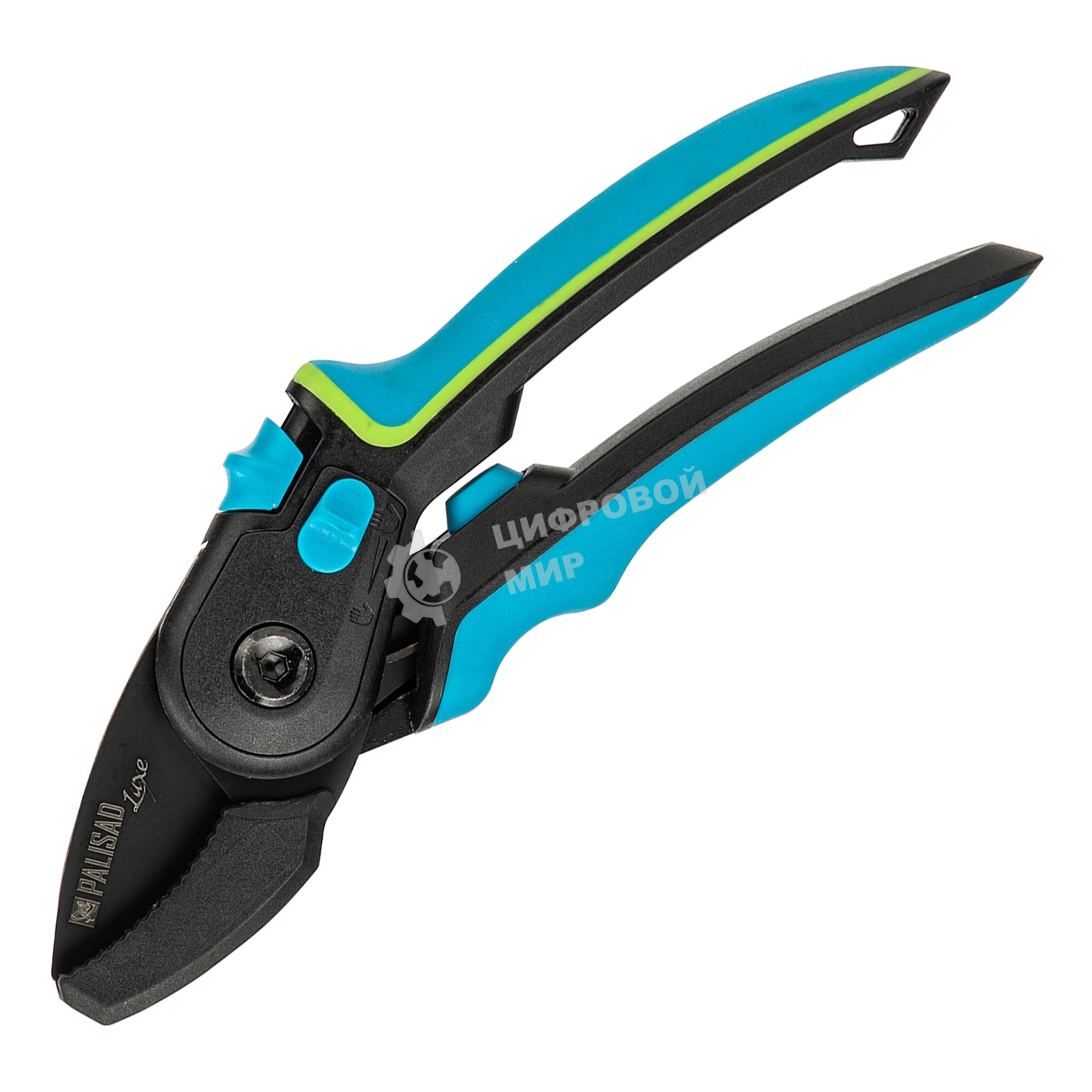 Секатор с наковальней Palisad LUXE 220 мм, регулировка захвата, трехкомпонентные рукоятки