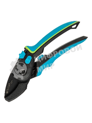 Секатор с наковальней Palisad LUXE 220 мм, регулировка захвата, трехкомпонентные рукоятки