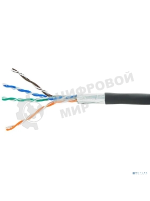 Кабель Cablexpert FPC-5051E-4-CU-OUT/100, FTP outdoor 4x2x0.51, медный, кат.5e, однож., 100м, box, черный