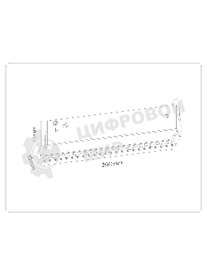 Трековый светильник GL2360 BK черный IP20 10W 3CCT 3000-6400K 48V 200*10*73