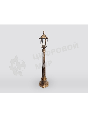 Светильник Ambrella light ST2039 GD/BK/CL золото/черный/прозрачный IP54 E27 max 40W D150*1100