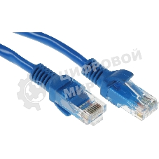 Патч-корд Premier PP12-2M/B 1000Гбит/с UTP 4 пары cat5E CCA molded 2м синий RJ-45 (m)-RJ-45 (m)