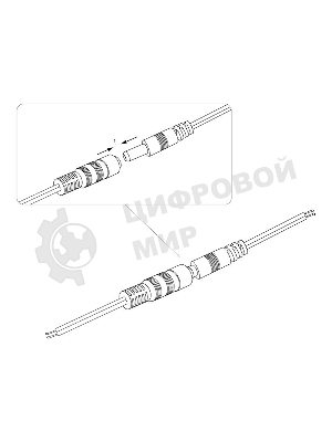 Разъем питания Rexant штекер 2.1х5.5x10 мм с проводом 20 см