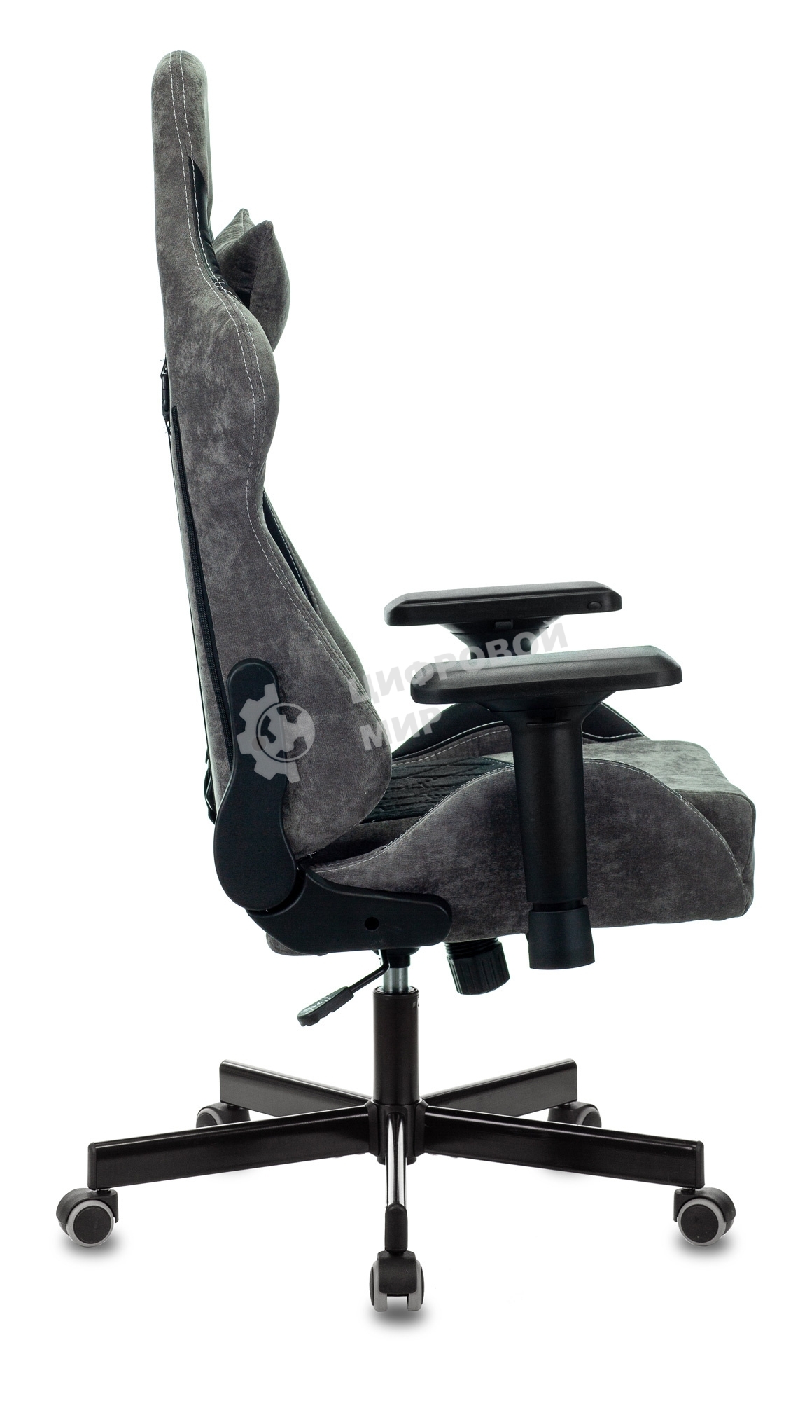 Кресло игровое Бюрократ VIKING 7 KNIGHT B FABRIC черный текстиль/эко.кожа крестовина металл/пластик