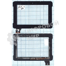 Сенсорное стекло (тачскрин) для Asus PadFone S (PF500KL) Station, черное