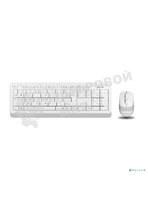 Комплект клавиатура+мышь A4Tech FStyler FG1010 беспроводной, USB, 2000 DPI, белый/серый