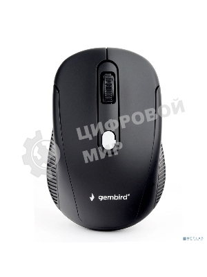 Мышь беспроводная Gembird MUSW-420 черный, 1600 dpi, радиоканал, USB, кнопки - 4