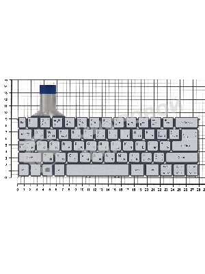 Клавиатура для ноутбука Acer Aspire S7-391 серебристая