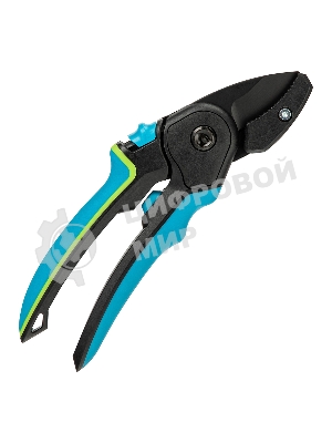 Секатор с наковальней Palisad LUXE 220 мм, регулировка захвата, трехкомпонентные рукоятки