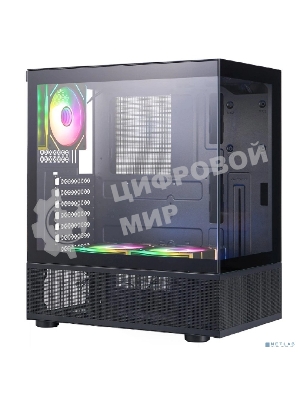 Компьютерный корпус 1STPLAYER MIKU Mi7-A ARGB Black, ATX, 3x120мм ARGB fans