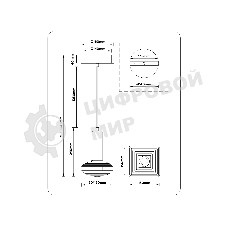 Подвесной светодиодный светильник Ambrella light LH31003 GR/SM серый/дымчатый 10W 3000K 150*150*240