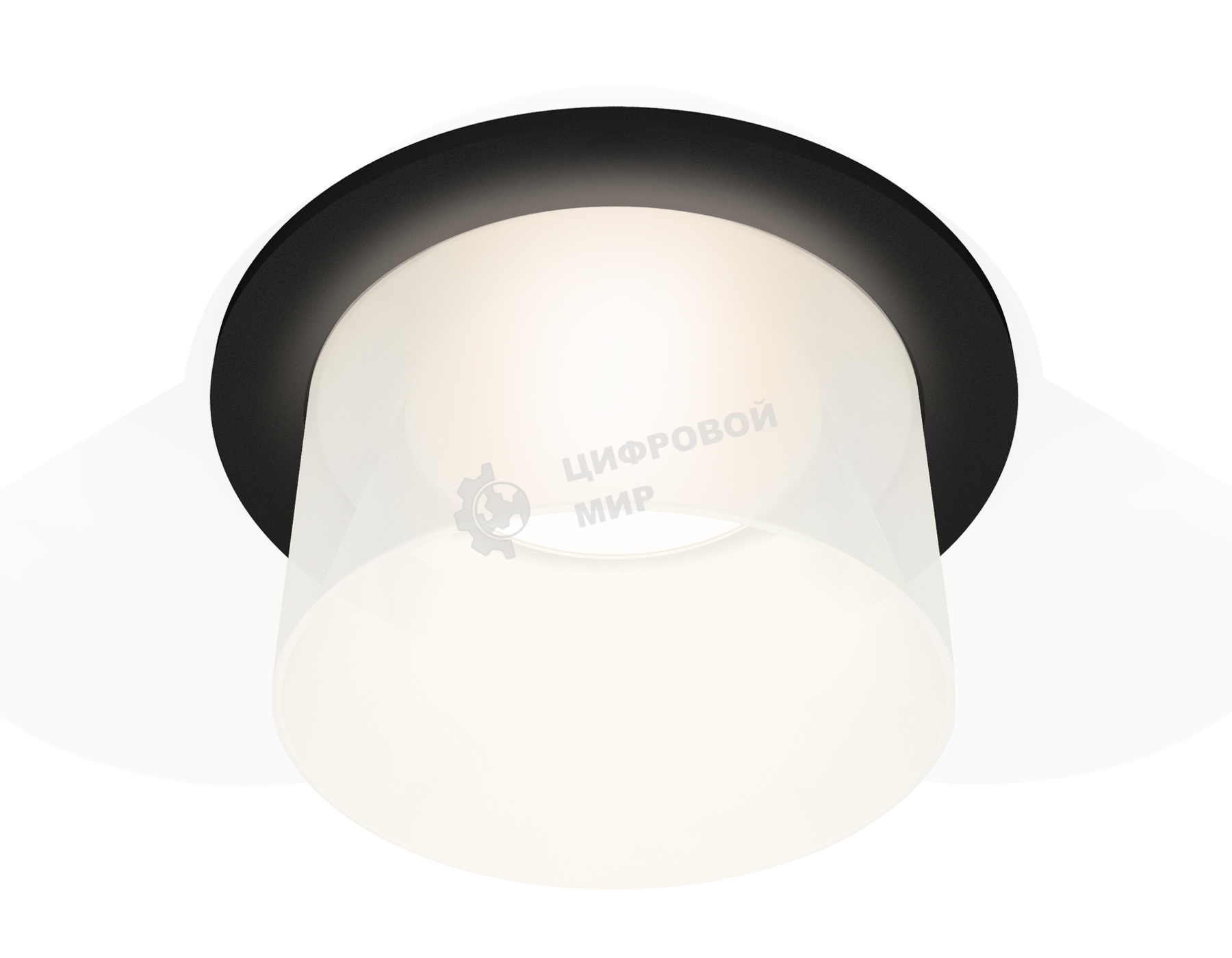Комплект встраиваемого светильника Ambrella light XC7622045 SBK/FR черный песок/белый матовый MR16 GU5.3 (C7622, N7170)
