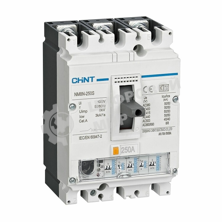 Выключатель автоматический CHINT NM8N-250S EN 3P 250А 50кА с электронным расцепителем