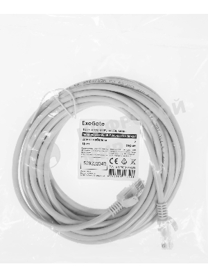 Патч-корд ExeGate UTP-RJ45-RJ45-5e-CU-5M-GY, UTP, cat.5e, 5м, медь, серый