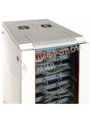 Шкаф телеком. напольный 42U (600x600) дверь стекло (ШТК-М-42.6.6-1ААА) (3 коробки)