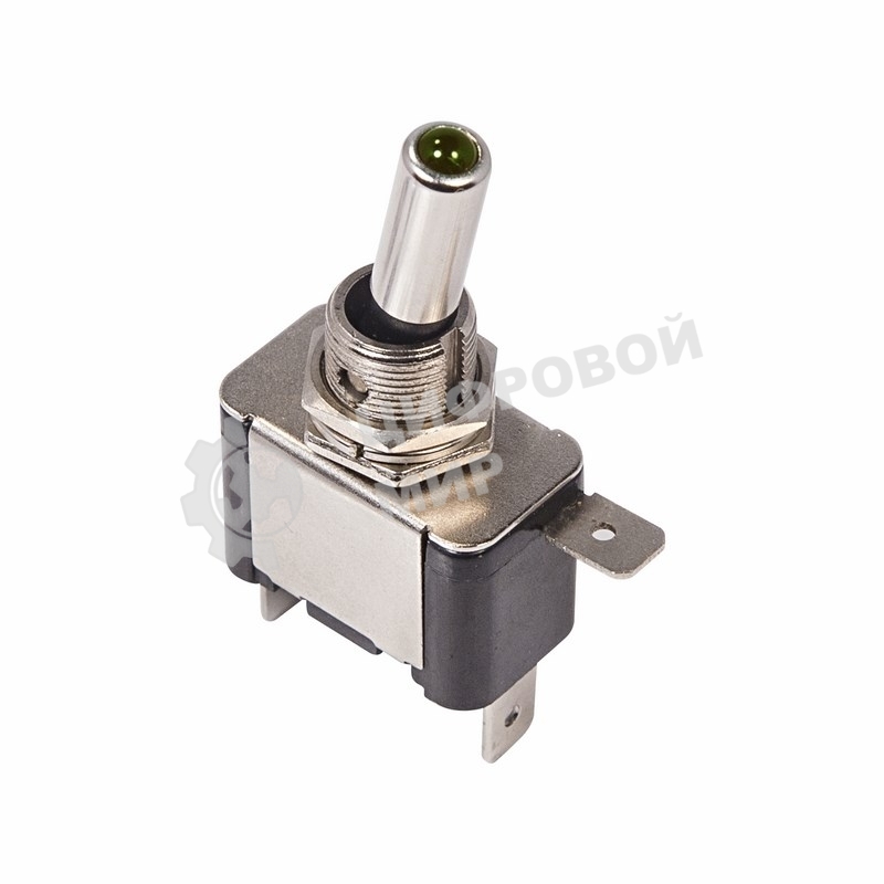 Тумблер Rexant 12V 25А (3c) ON-OFF однополюсный с зеленой LED подсветкой