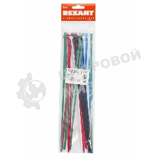 Хомут-стяжкa нeйлонoвая Rexant 300x4,8 мм, цветная, упаковка 25 шт.