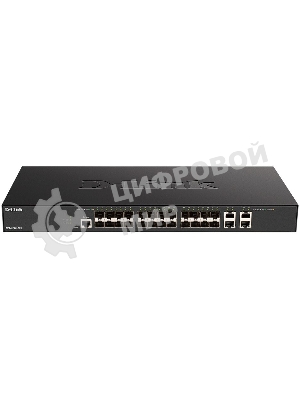 Коммутатор D-Link DXS-1210-28S/A1A, 24×10 Гбит/с SFP+ + 4×10 Гбит/с Combo, управляемый