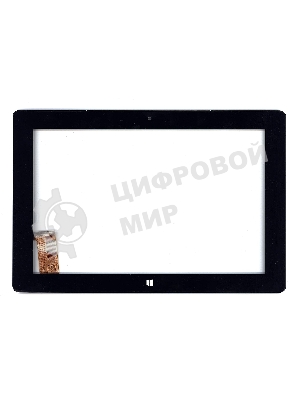 Сенсорное стекло (тачскрин) для Irbis TW30. черное с рамкой