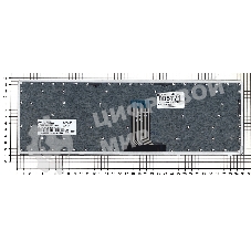 Клавиатура для ноутбука Lenovo IdeaPad U510 Z710 черная с серебристой рамкой