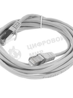 Патч-корд ExeGate EX272307RUSFTP cat.5e, 3м ExeGate серый