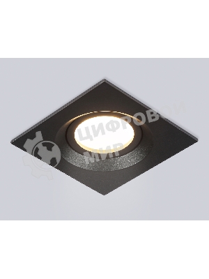 Встраиваемый поворотный точечный светильник Ambrella light TN102744 BK черный IP20 GU5.3 95*95*25