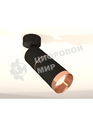 Светильник Ambrella Light XM6313013 SBK/PPG черный песок/золото розовое полированное MR16 GU5.3