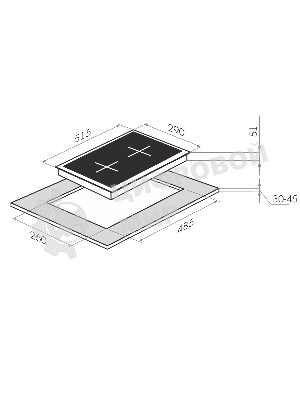 Электрическая варочная панель Maunfeld EEHE.32.4W, конфорок: 2 шт., эмаль, независимая, белый
