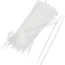 Стяжка пластиковая WRline WR-SHN-25-150W 150x2.5 мм (упак: 100 шт) нейлон 6.6 белый