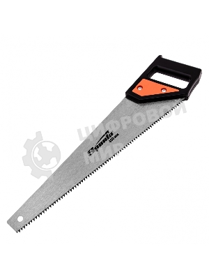 Ножовка по дереву Sparta 400 мм, 5-6 TPI, каленый зуб, пластиковая рукоятка