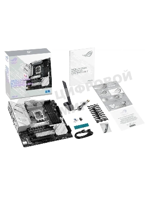Материнская плата ASUS ROG STRIX B760-G GAMING WIFI, LGA 1700, Intel B760, 4xDDR5, 4xSATA, 2xM.2, 1xPCIe 5.0 x16, 1xPCIe 4.0 x4, 1xHDMI, 1xDP, 1x 2.5Gb LAN, 1xUSB-A 3.2 Gen 2, 2xUSB-A 3.2 Gen 1, 4xUSB-A 2.0, 1xUSB-C 3.2 Gen 1, 1xUSB-C 3.2 Gen 2x2, 5x3.5 мм, 7.1, mATX
