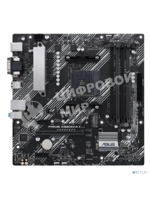 Материнская плата ASUS PRIME A520M-A II/CSM, AM4, AMD A520, 4xDDR4, 4xSATA, 1xM.2, 1xPCIe 3.0 x16, 2xPCIe x1, DisplayPort, HDMI, D-Sub, 1x 1Gb LAN, 6xUSB, 3x3.5 мм, 7.1, microATX