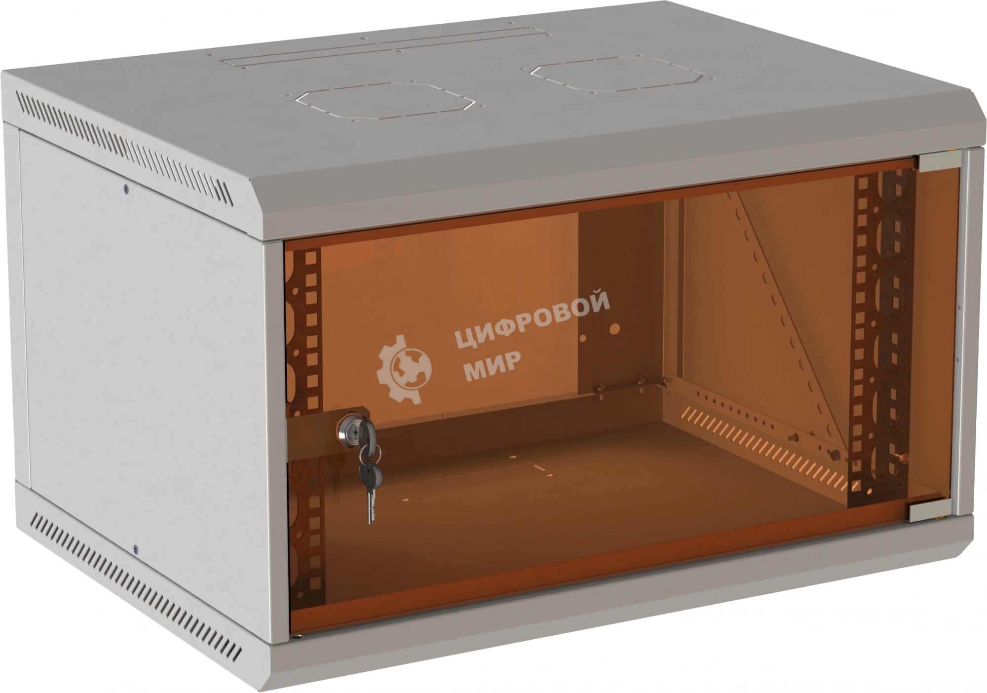 Шкаф коммутационный Suprlan (05-1506) настенный 15U 600x600 мм пер. дв. стекл направл. под закл. гайки 70 кг RAL 7035 535 мм 29.7 кг 750 мм