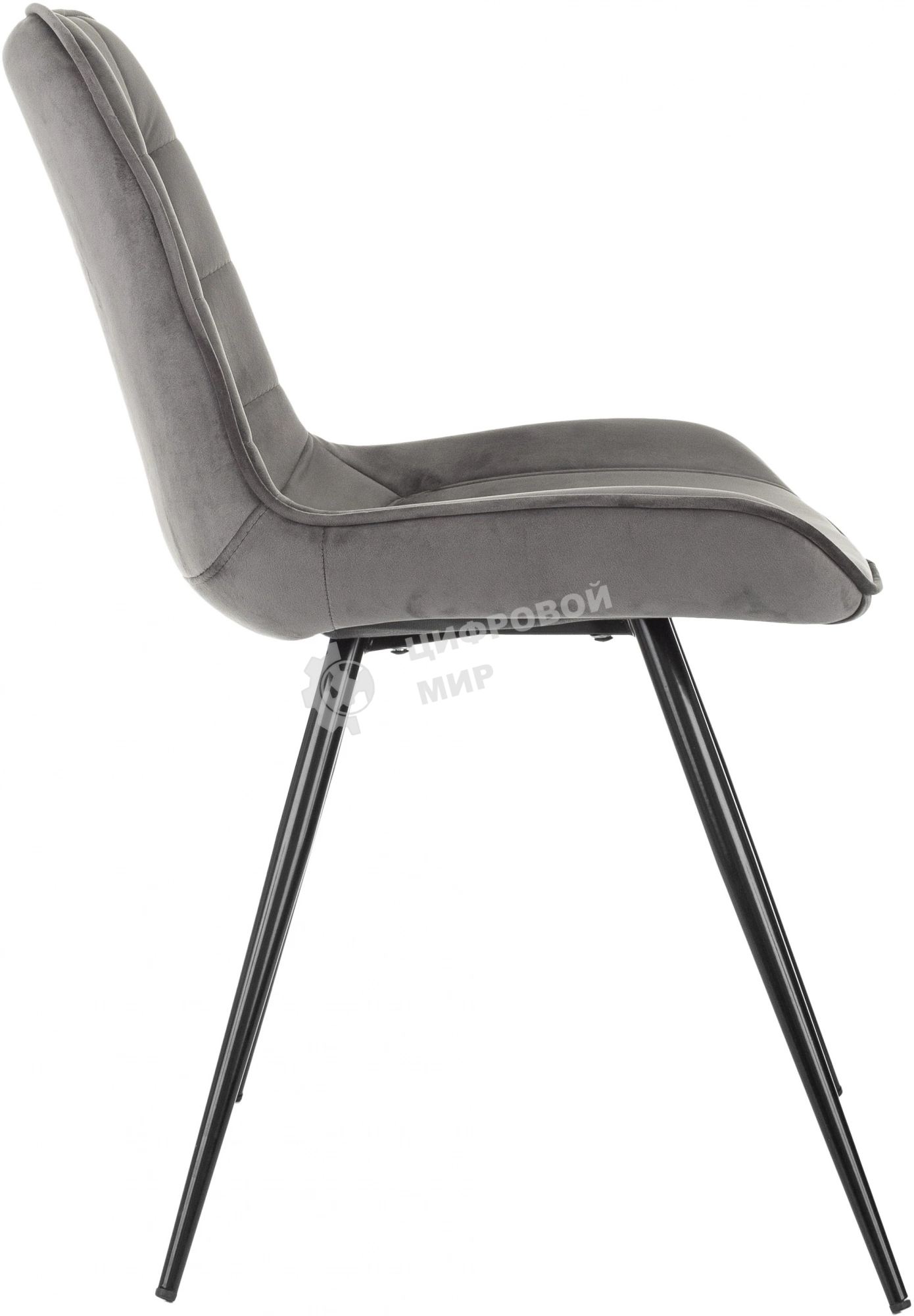 Стул для дома Бюрократ CH-K2_2 комплект 2 шт т.серый Holland 18 металл черный на ножках