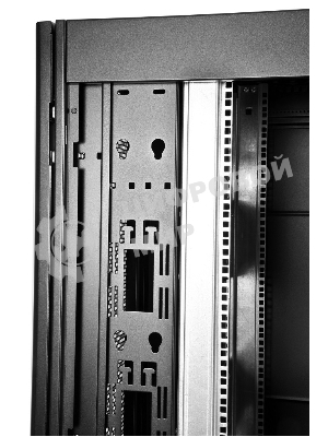 Шкаф серверный ПРОФ напольный 48U (600x1000) дверь перфор., задние двойные перфор., черный, в сборе (ШТК-СП-48.6.10-48АА-9005) (1 коробка)