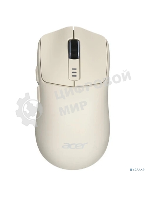 Мышь беспроводная Acer OMR312 бежевый, 3200 dpi, радиоканал, Bluetooth, USB, кнопки - 5