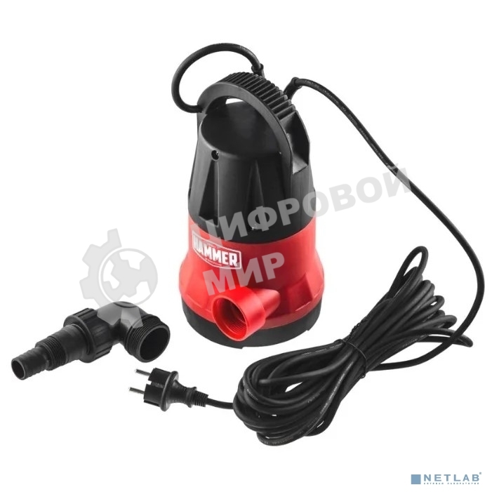Насос дренажный Hammer NAP250CD 250Вт, 6000л/ч, высота 6м, глубина 7м