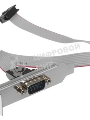 Планка на заднюю панель низкопрофильная Cablexpert CCDB9RECEPTACLE-LP, 1 порт COM/RS-232/DB9-M