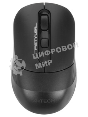 Мышь беспроводная A4Tech Fstyler FB10C черный/синий, 2000 dpi, радиоканал, Bluetooth, USB, кнопки - 4
